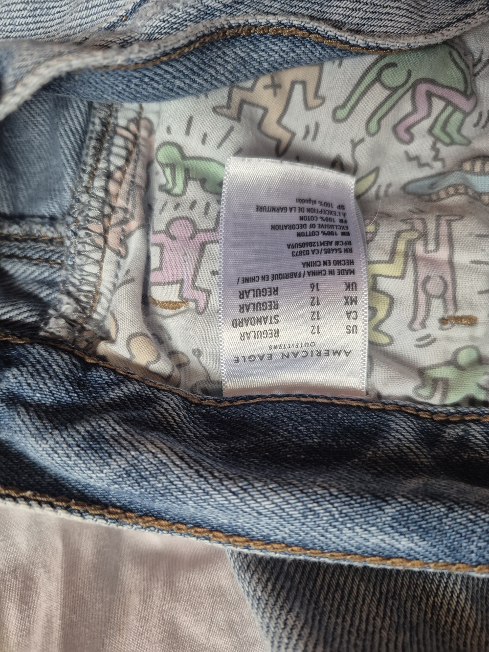 American Eagle Outfitters Light Blue Distressed Straight Leg Jeans - Picture 6 of 12
